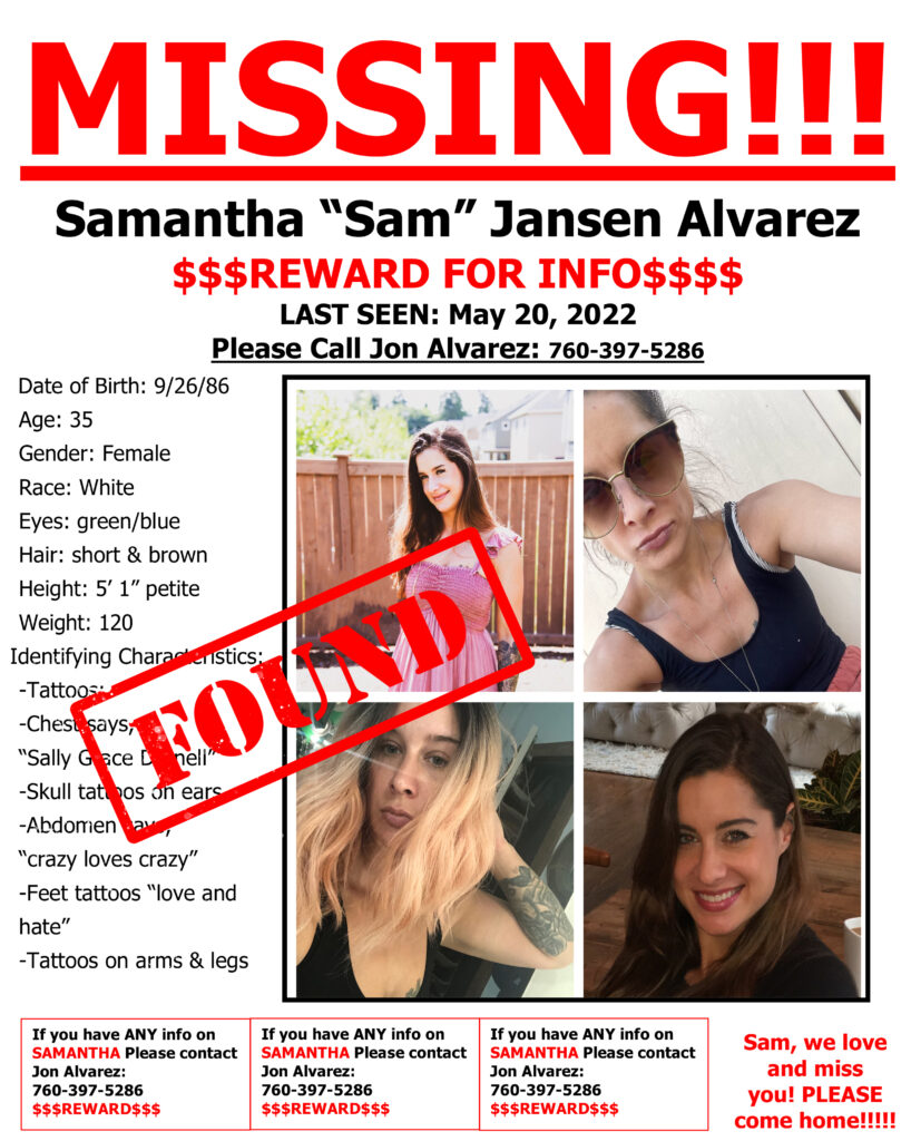Found - Samantha Alvarez